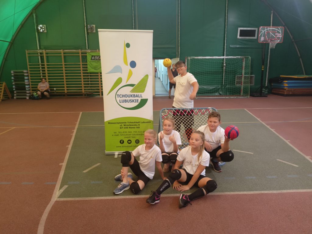 Dzieci z zespołu Tchoukball Lubuskie