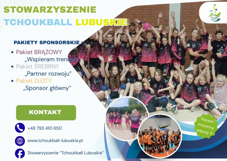 Zostań sponsorem Stowarzyszenia Tchoukball Lubuskie